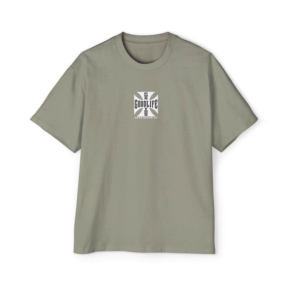 Goodlife Customs Iron Cross — Men's Oversized Short-Sleeve Shirt