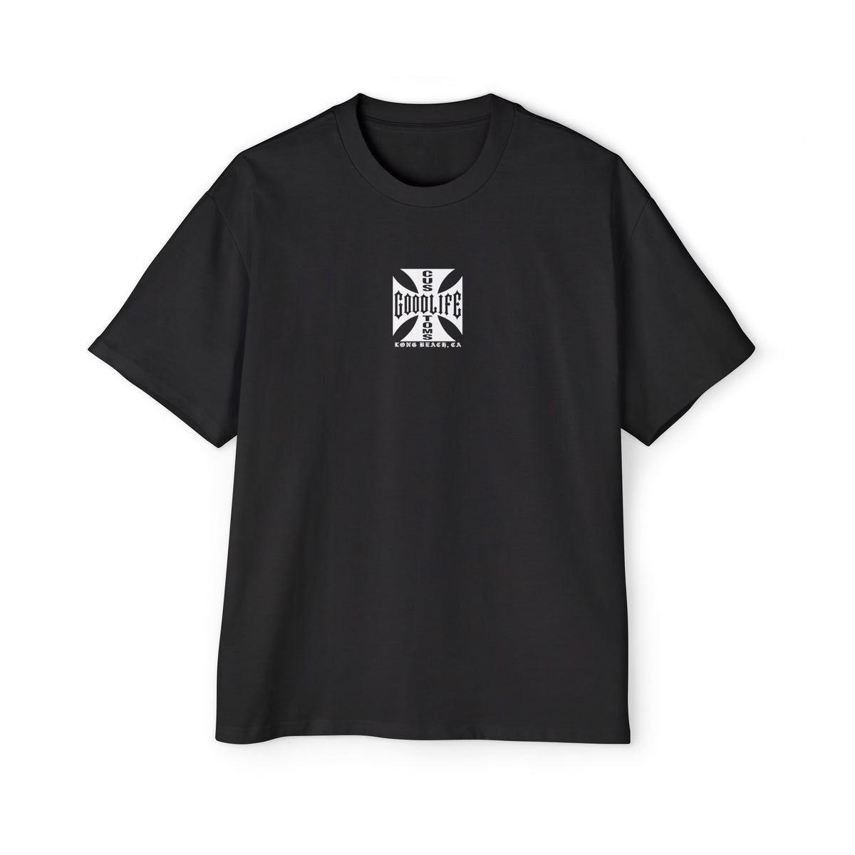 Goodlife Customs Iron Cross — Men's Oversized Short-Sleeve Shirt