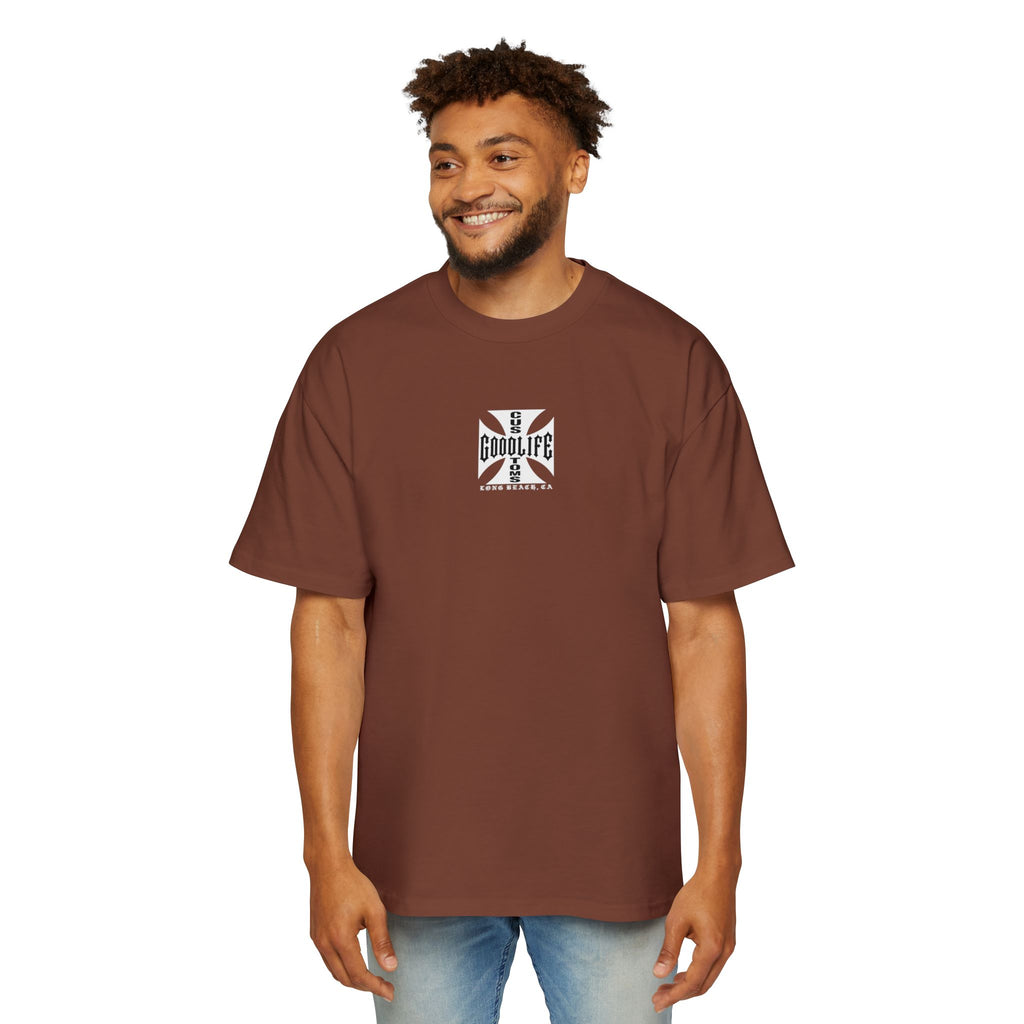 Goodlife Customs Iron Cross — Men's Oversized Short-Sleeve Shirt