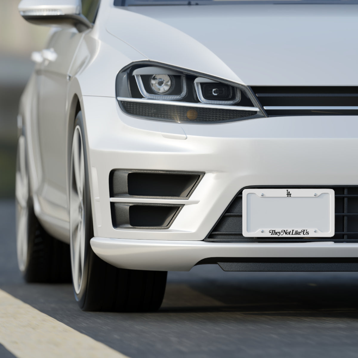 License Plate Frame — 'TheyNotLikeUs' LA Script Car Plate Frame
