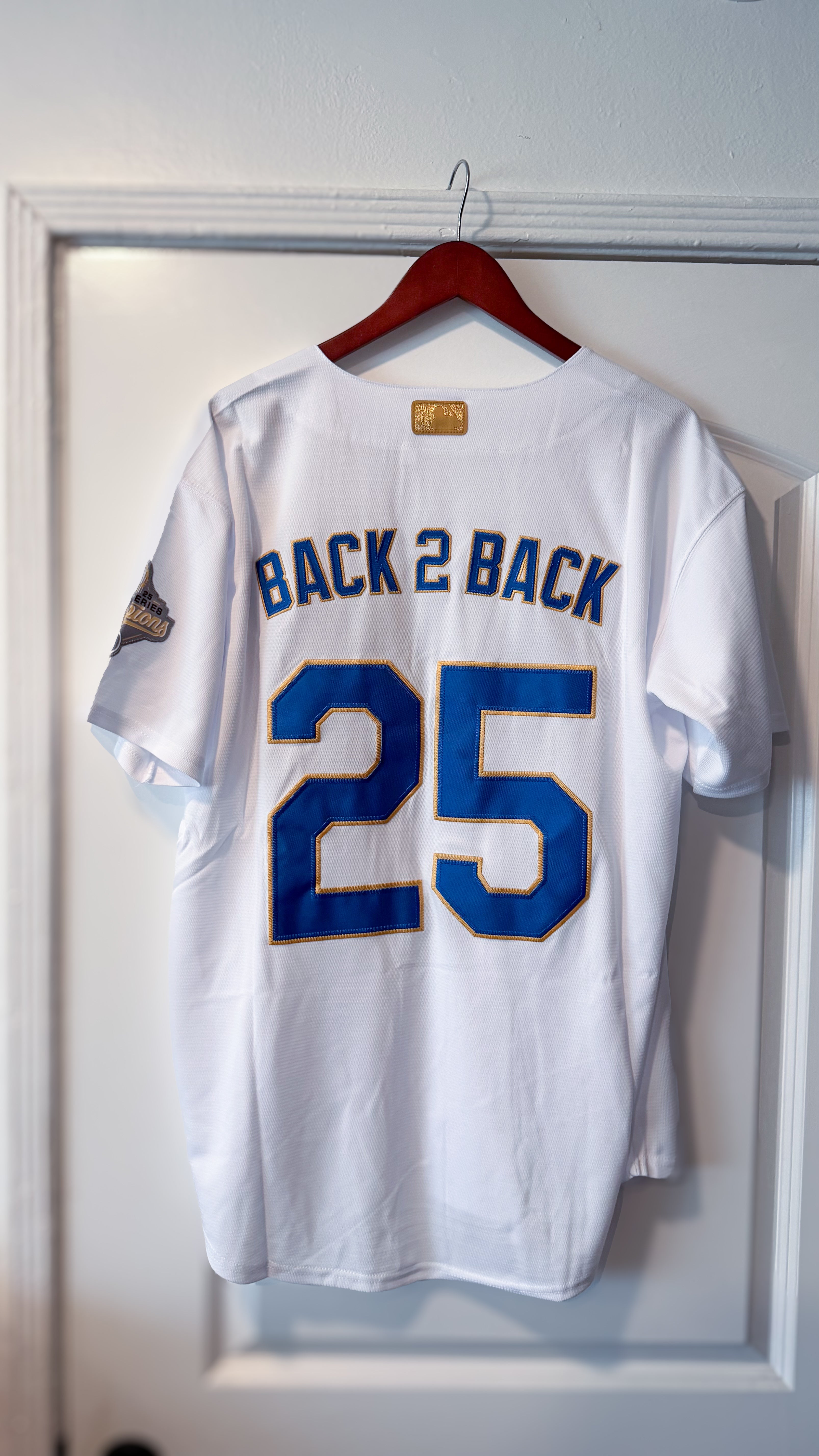LA Dodgers “Back 2 Back” Champions custom jersey