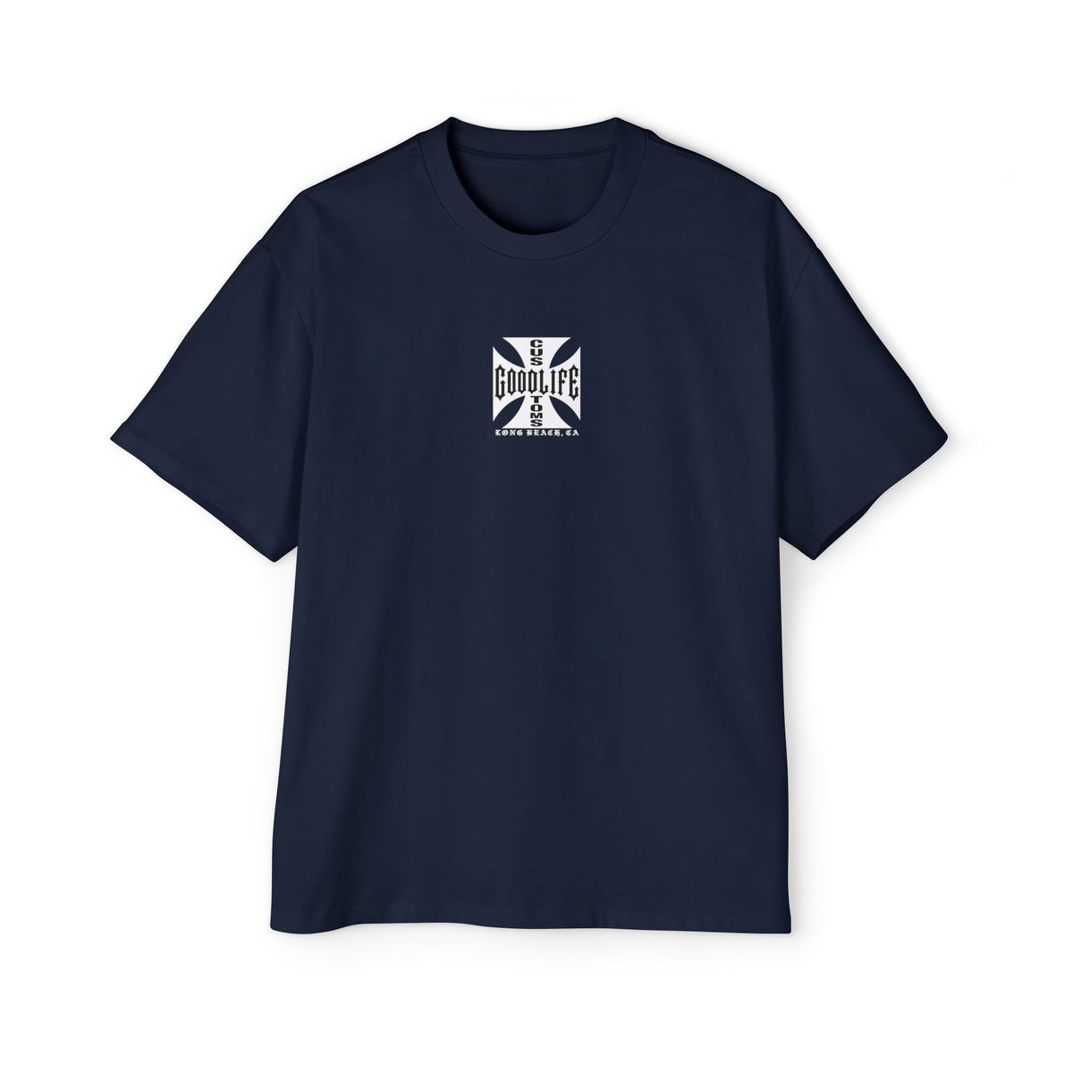 Goodlife Customs Iron Cross — Men's Oversized Short-Sleeve Shirt