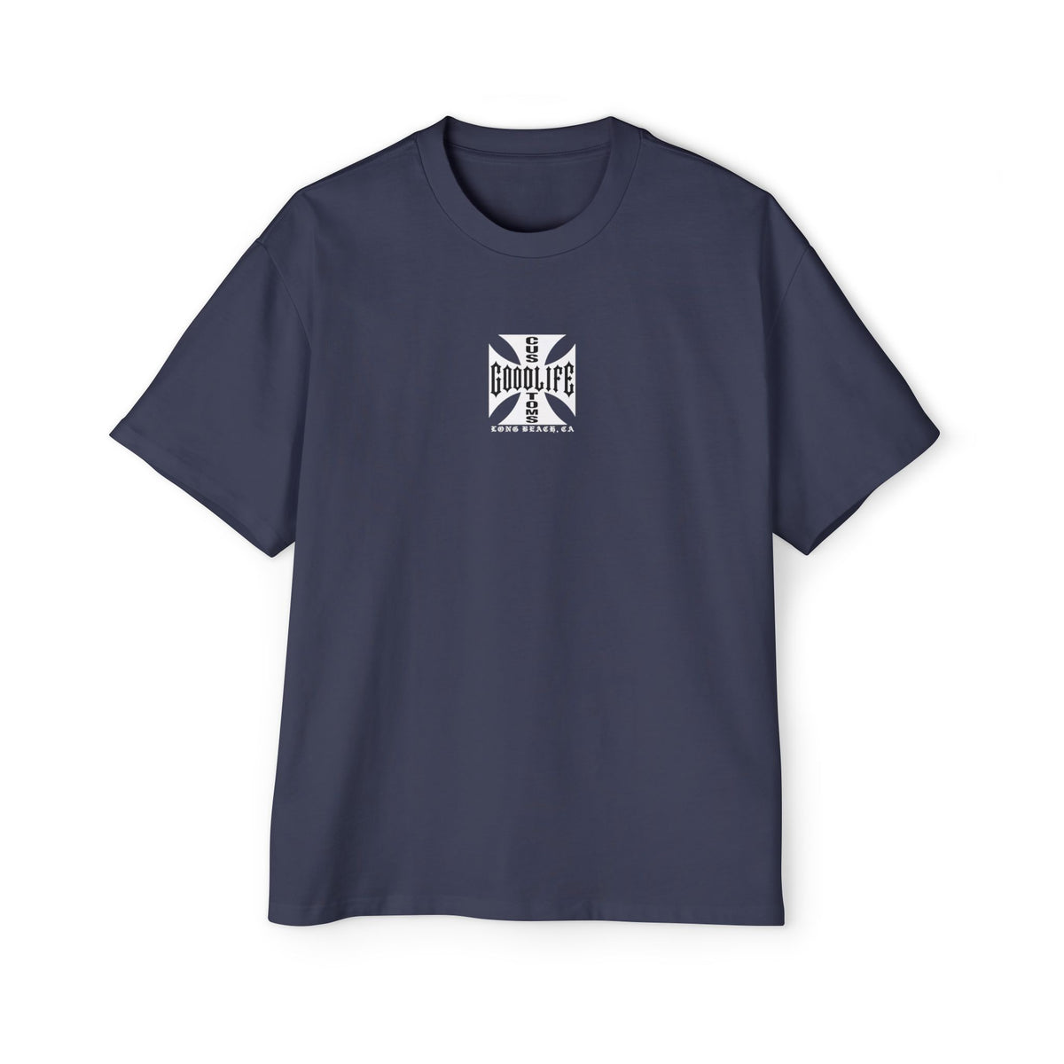 Goodlife Customs Iron Cross — Men's Oversized Short-Sleeve Shirt