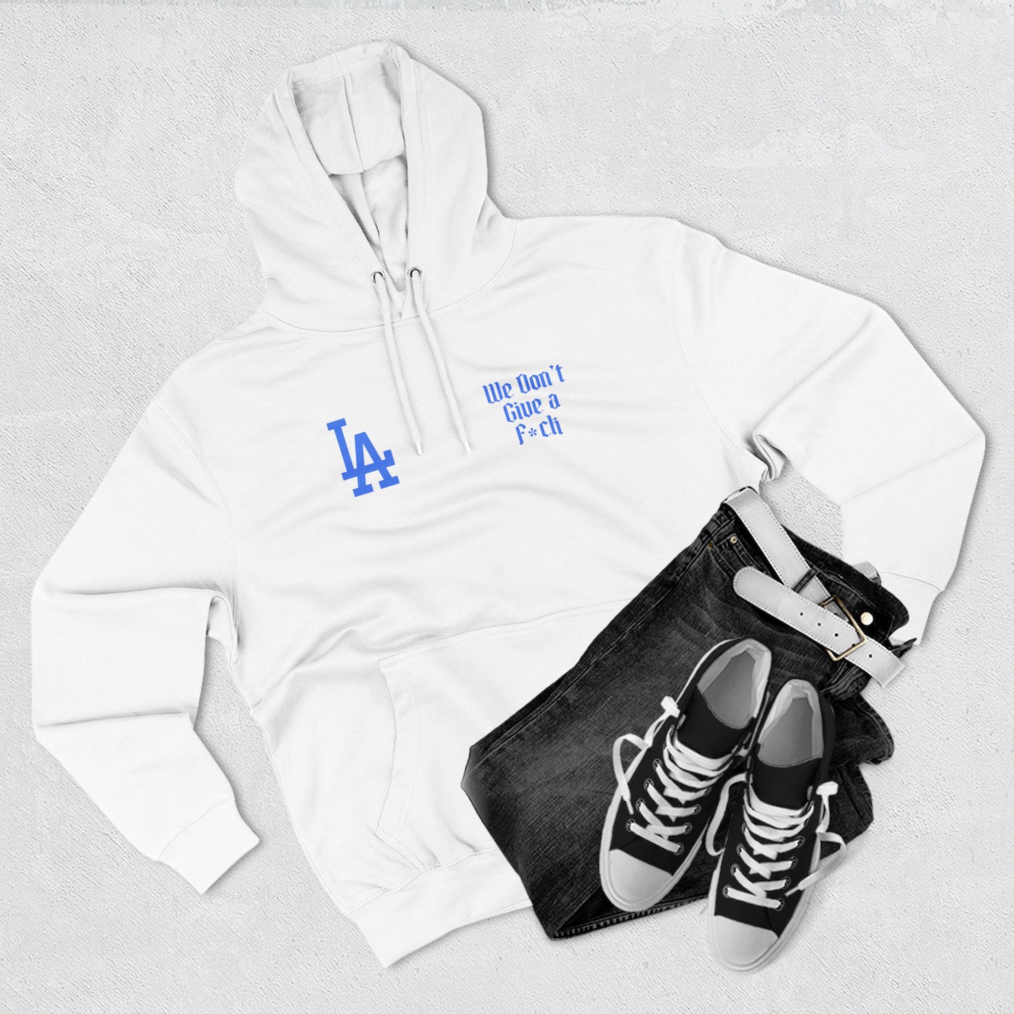 LA Dodgers 'They Not Like Us' 'We Don't Give AF' Pullover Hoodie