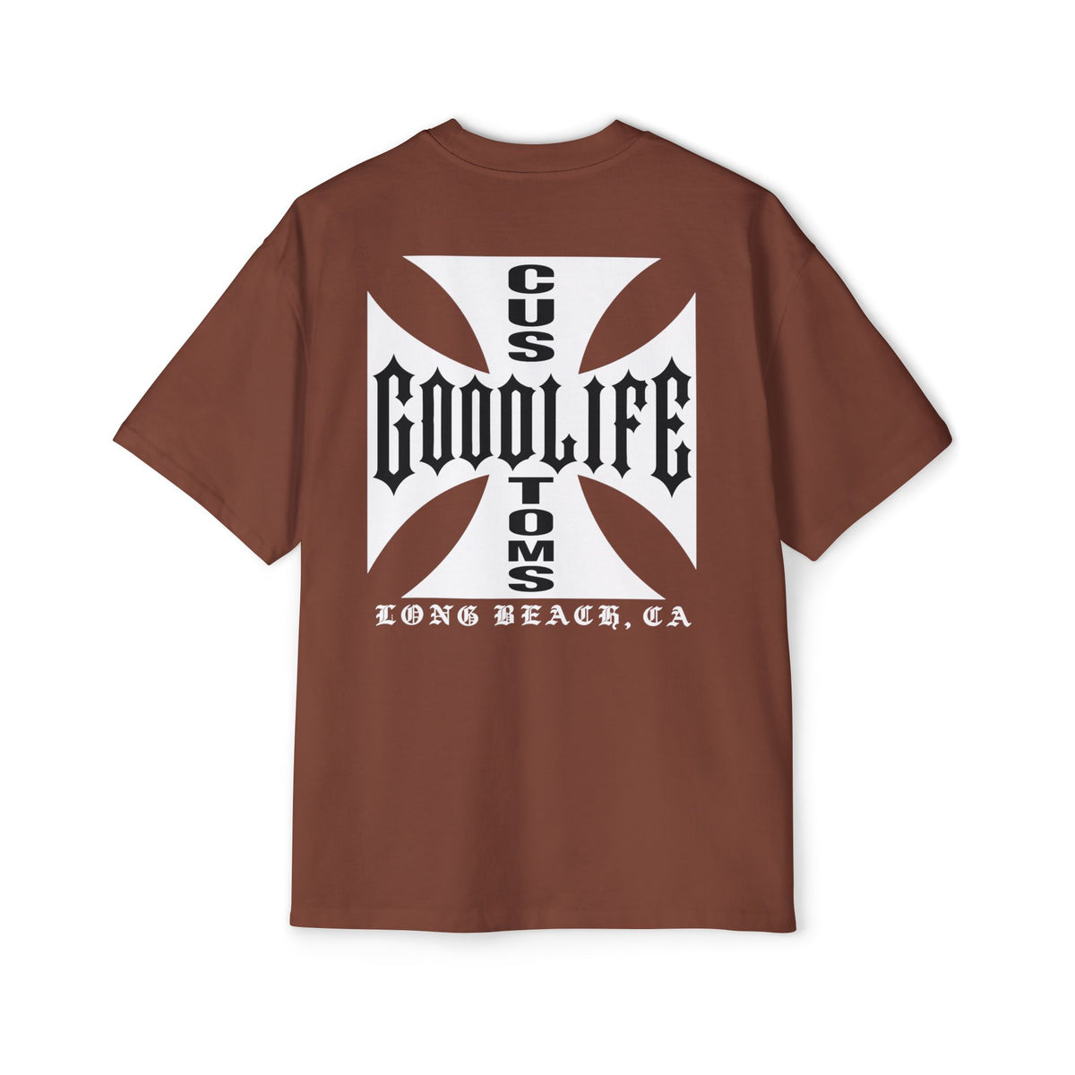Goodlife Customs Iron Cross — Men's Oversized Short-Sleeve Shirt
