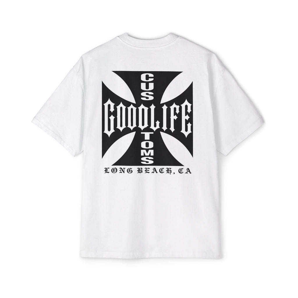 Goodlife Customs Iron Cross — Men's Oversized Short-Sleeve Shirt