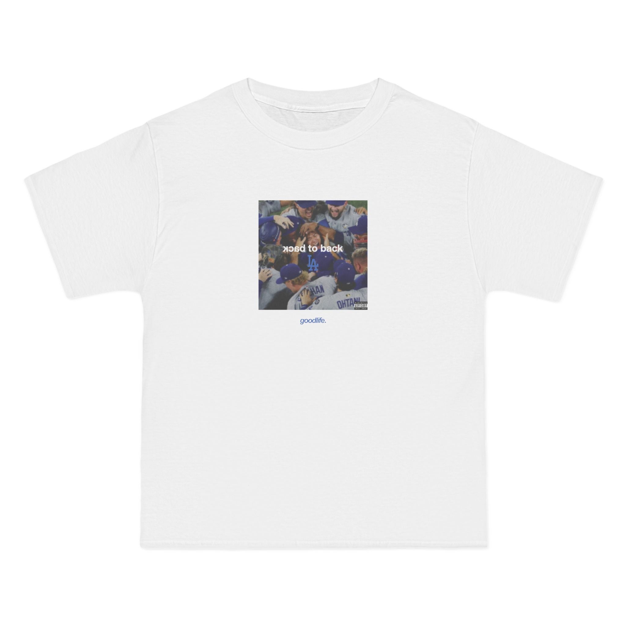 LA Dodgers "Back to Back" Song Cover World Series Championship Short-Sleeve T-Shirt