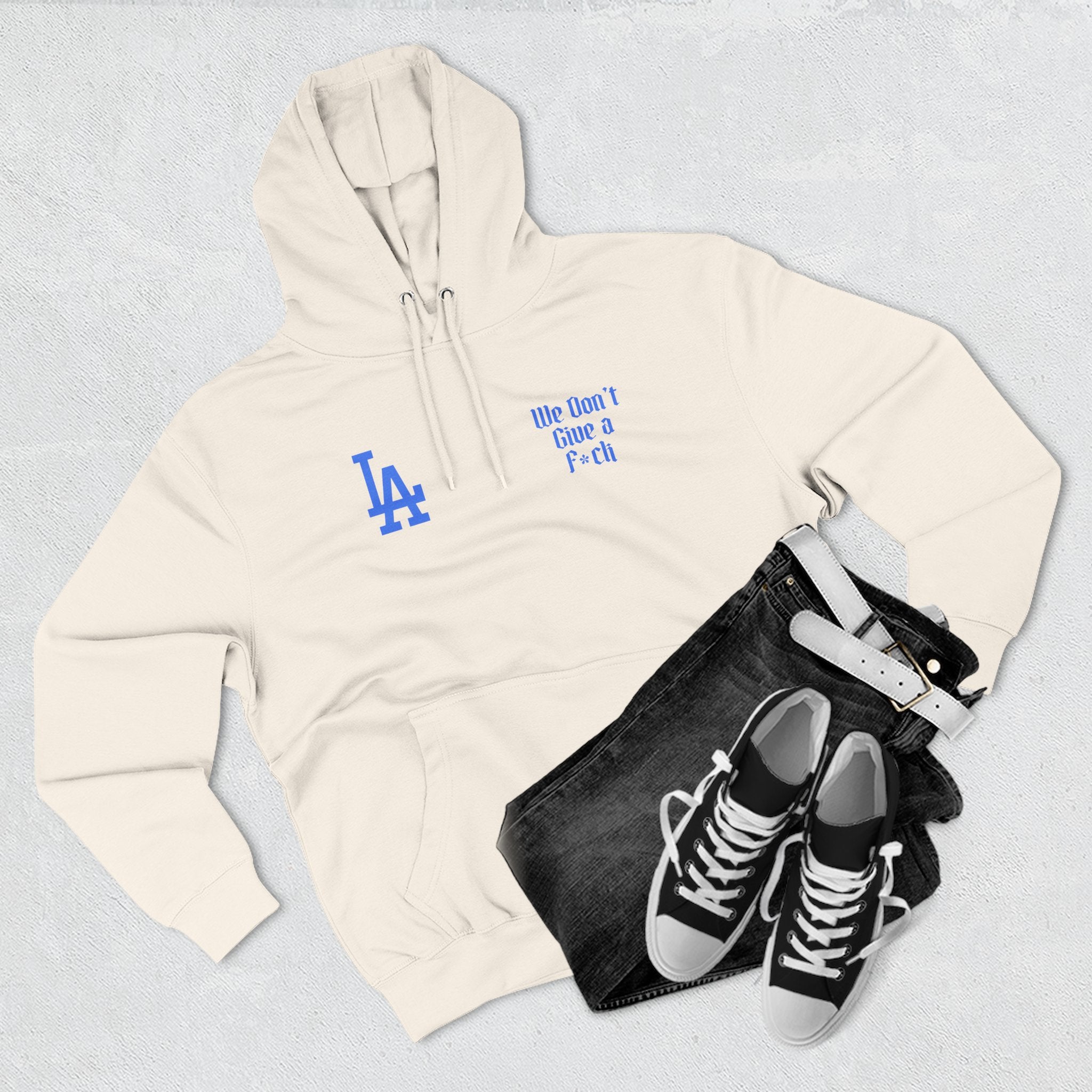 LA Dodgers 'They Not Like Us' 'We Don't Give AF' Pullover Hoodie