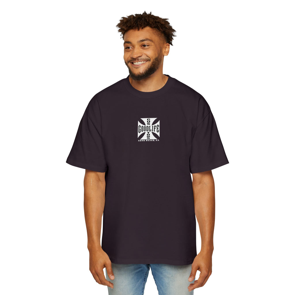 Goodlife Customs Iron Cross — Men's Oversized Short-Sleeve Shirt