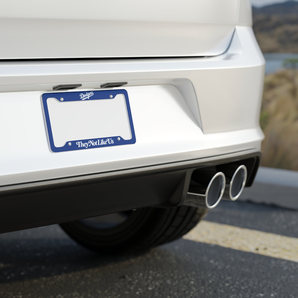 Dodgers TheyNotLikeUs License Plate Frame — Blue