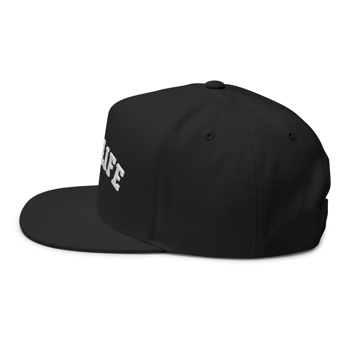 Goodlife Embroidered Flat Bill Cap — Classic Snapback Hat