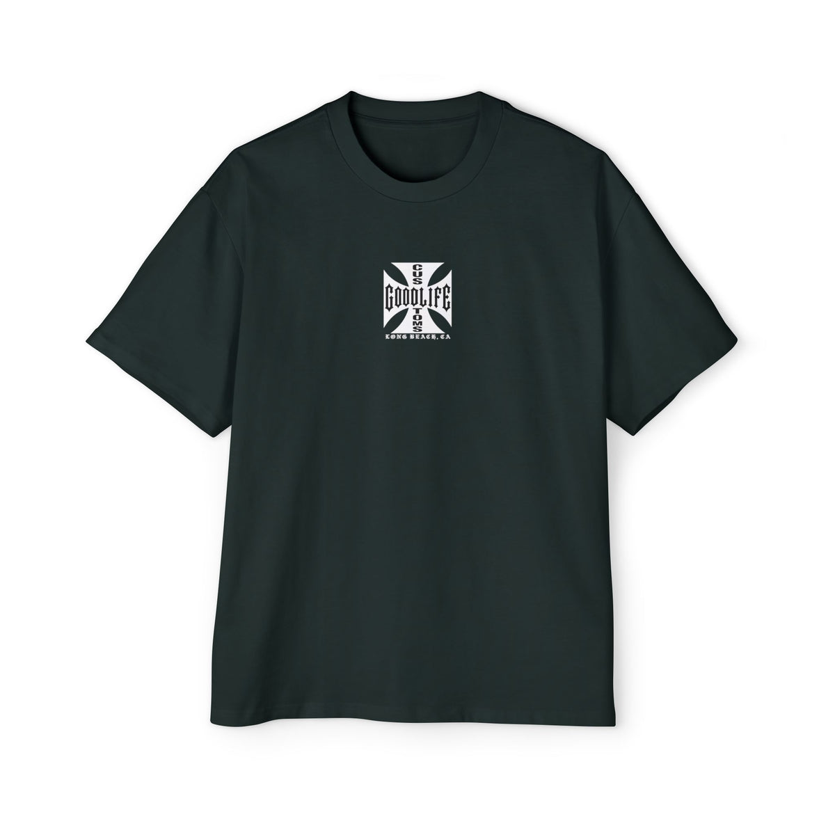 Goodlife Customs Iron Cross — Men's Oversized Short-Sleeve Shirt
