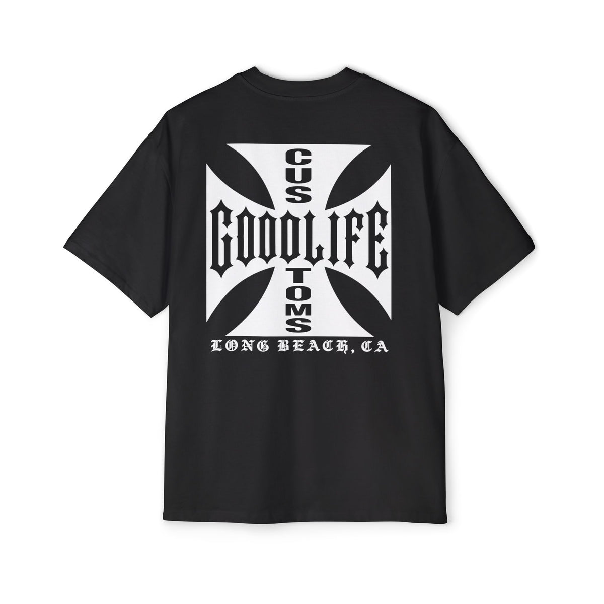 Goodlife Customs Iron Cross — Men's Oversized Short-Sleeve Shirt