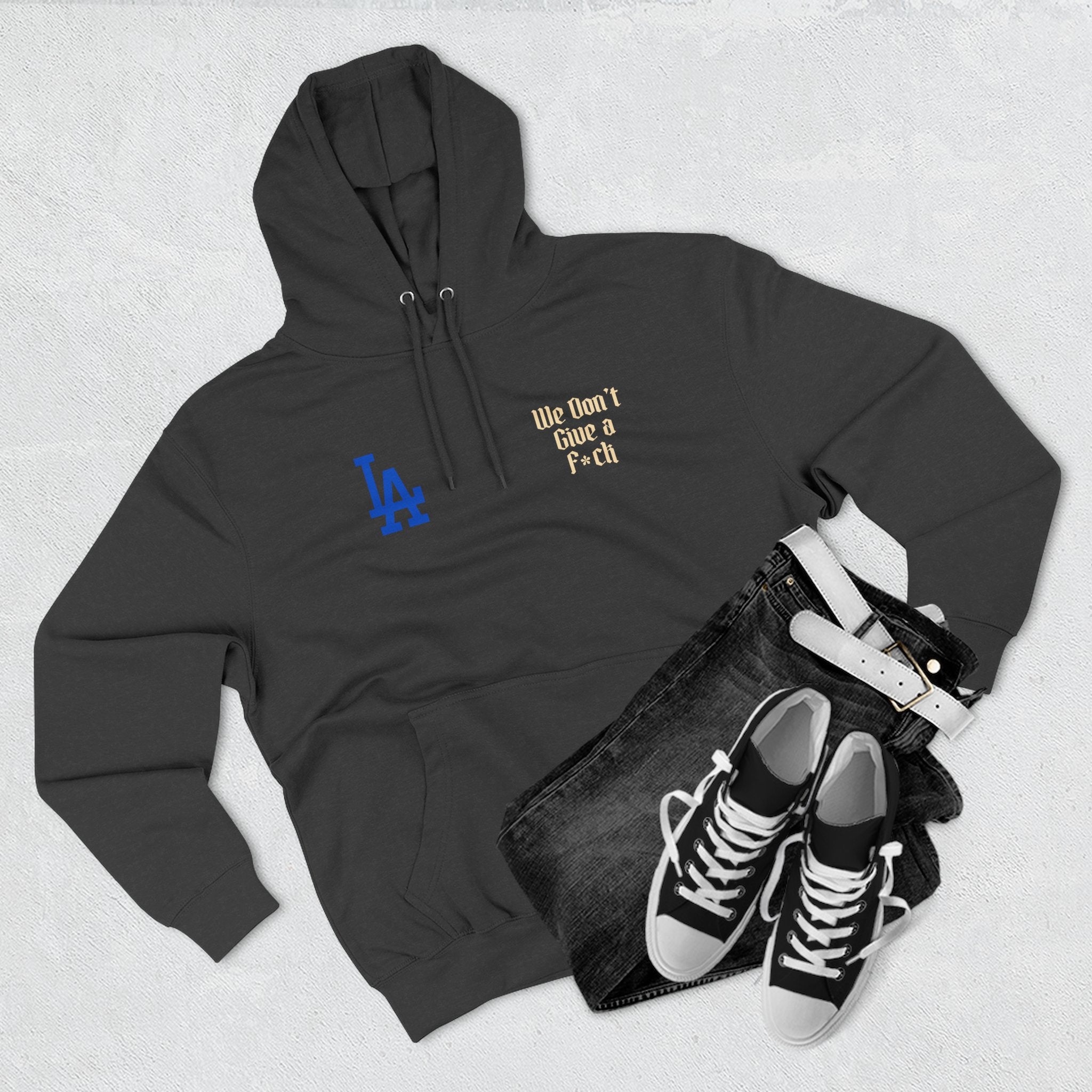 LA Dodgers 'They Not Like Us' 'We Don't Give AF' Pullover Hoodie