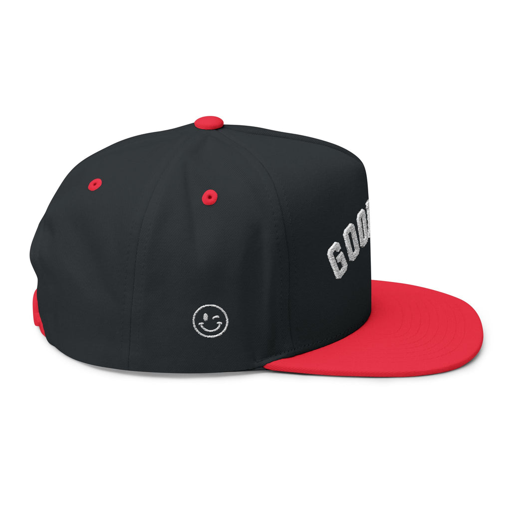 Goodlife Embroidered Flat Bill Cap — Classic Snapback Hat