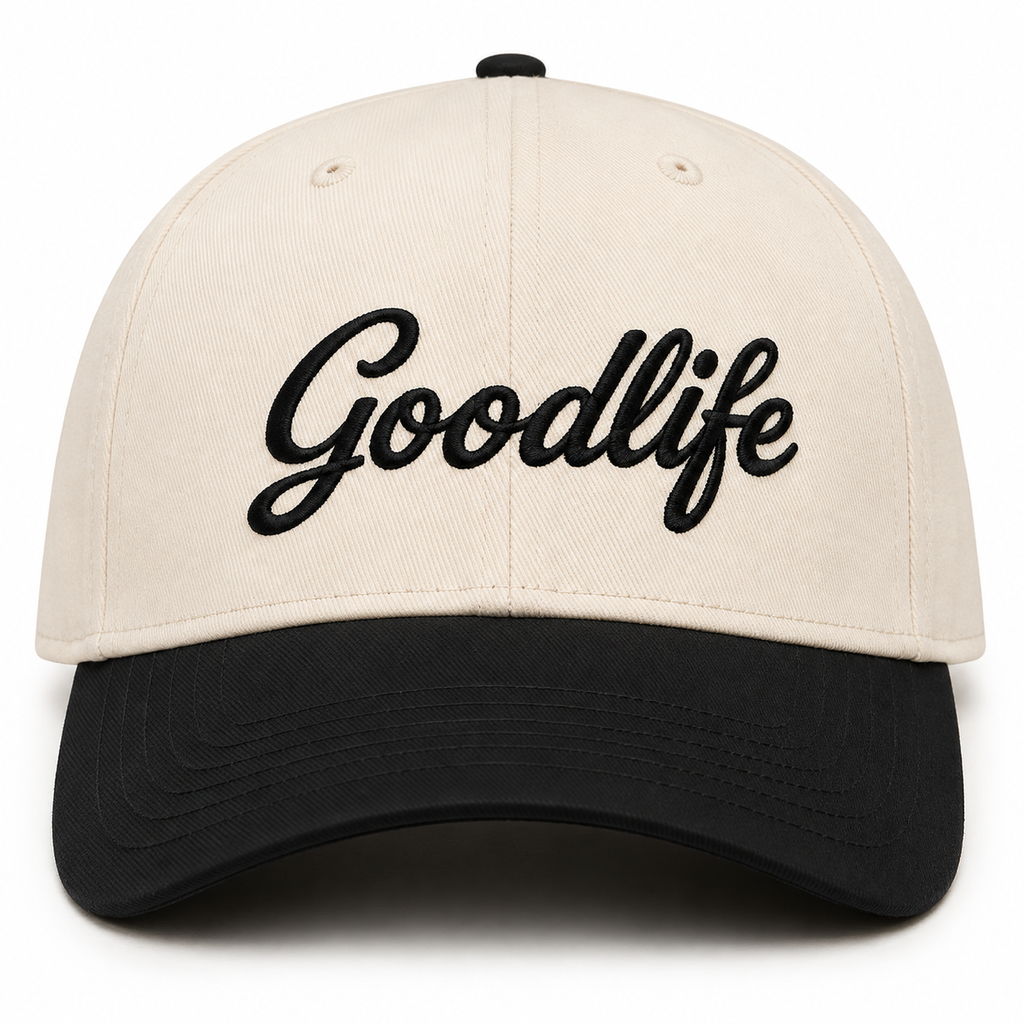 Goodlife Two-Tone Cap — Script Logo Trucker Hat