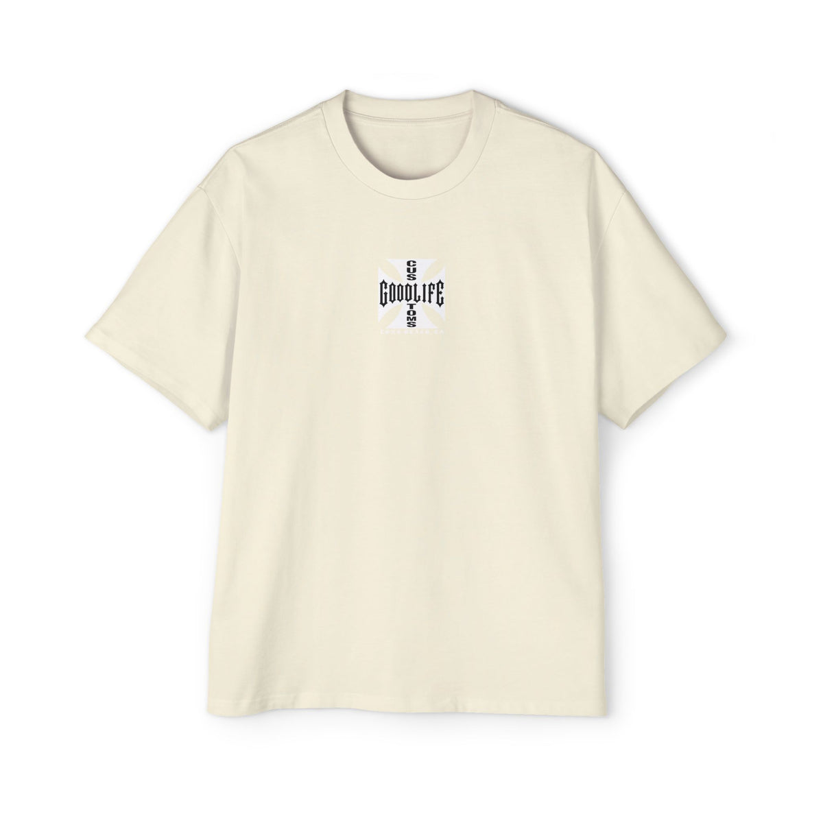 Goodlife Customs Iron Cross — Men's Oversized Short-Sleeve Shirt
