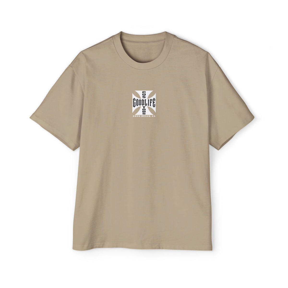Goodlife Customs Iron Cross — Men's Oversized Short-Sleeve Shirt