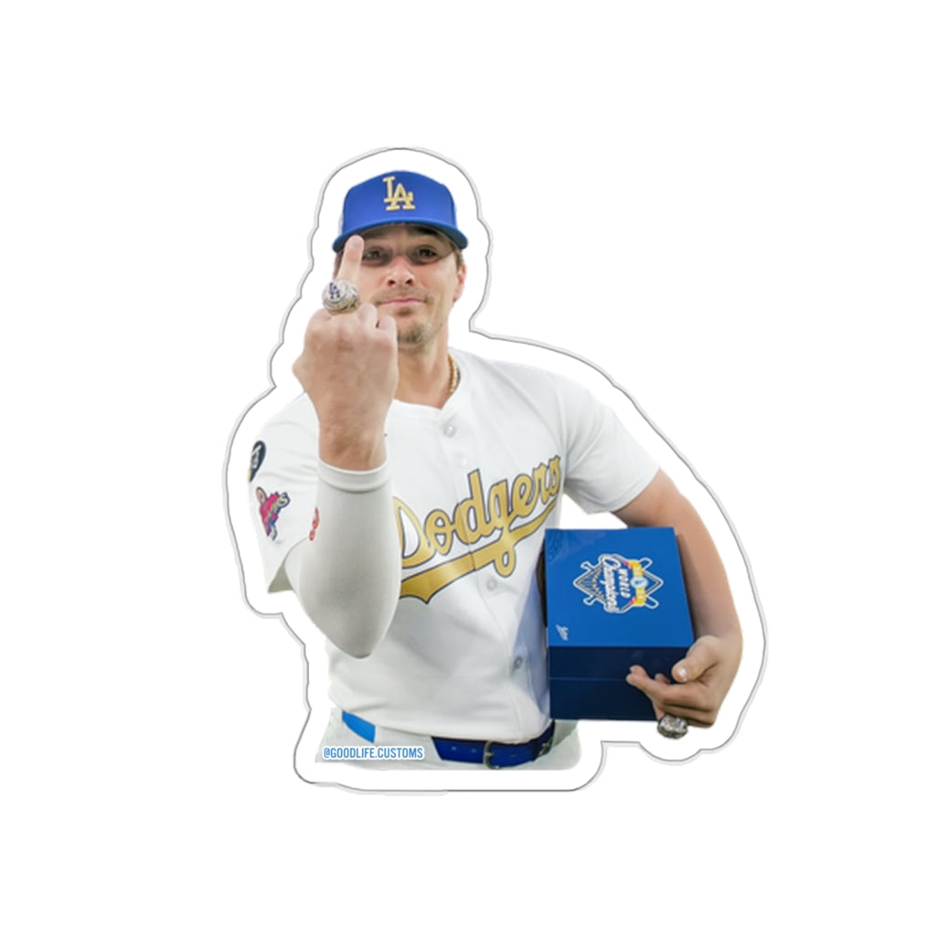 Dodgers Hernandez Middle Finger Sticker