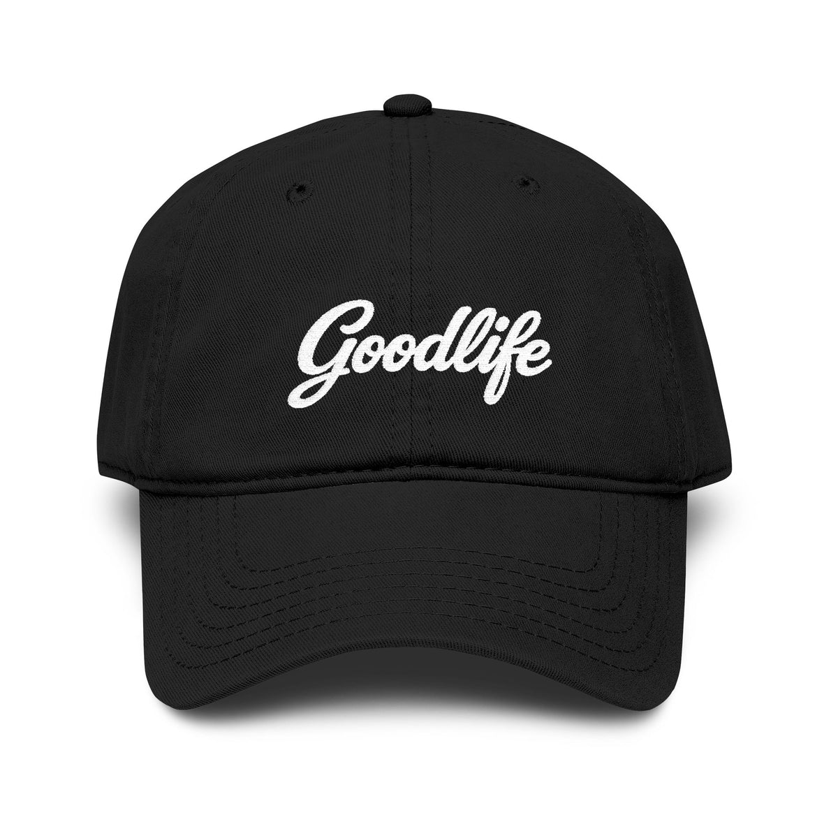 Goodlife Embroidered Baseball Cap — Washed Cotton Casual Hat