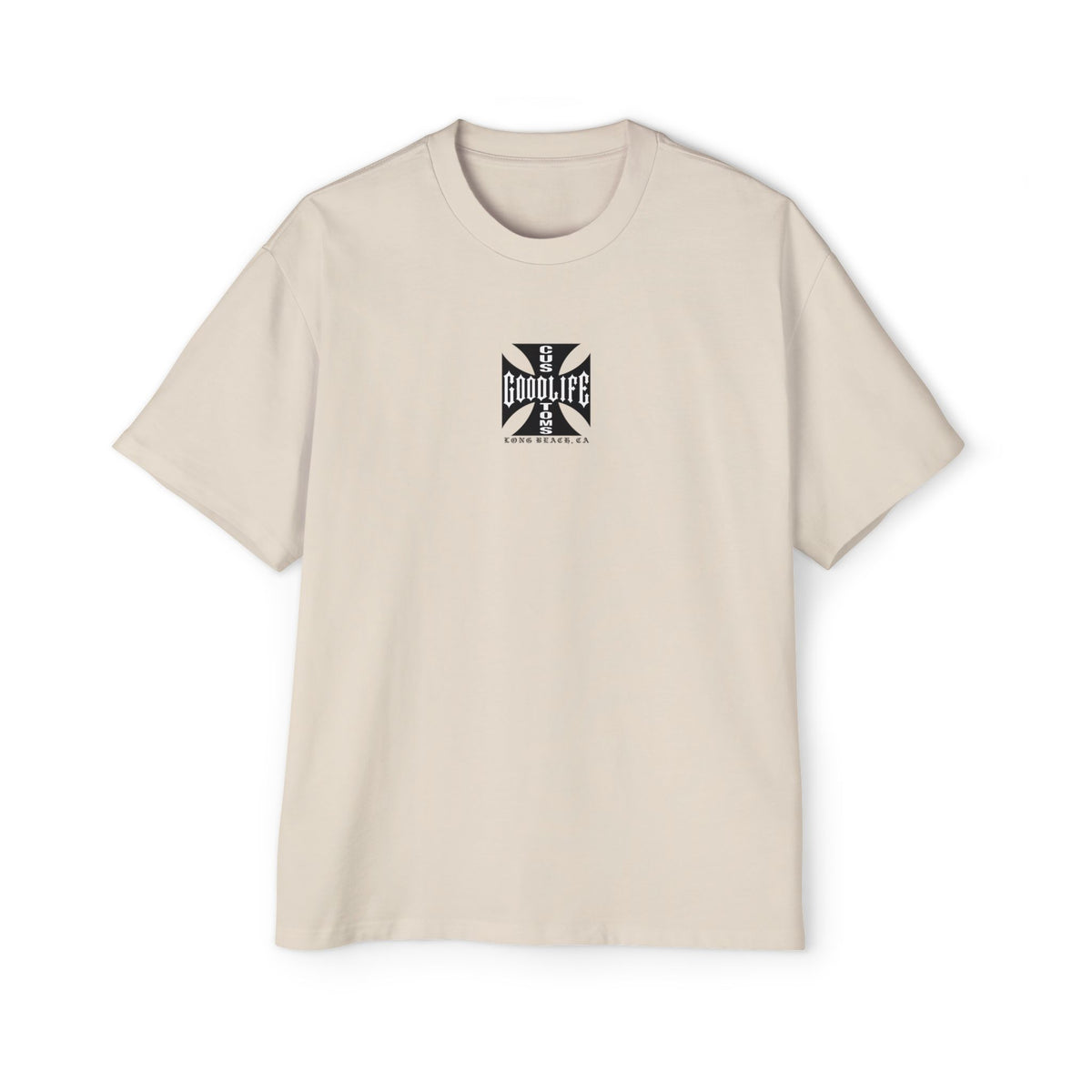 Goodlife Customs Iron Cross — Men's Oversized Short-Sleeve Shirt