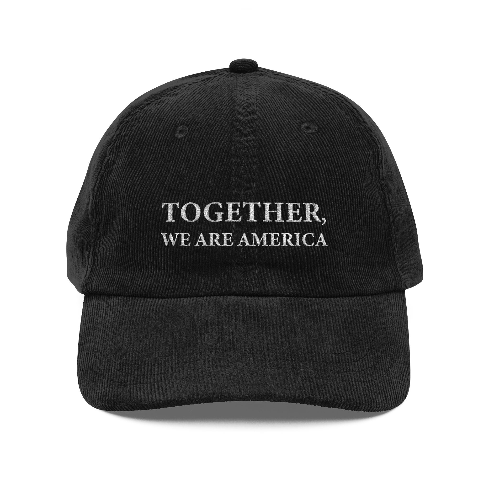 "Together We Are America" Embroidered Corduroy Vintage Dad Hat